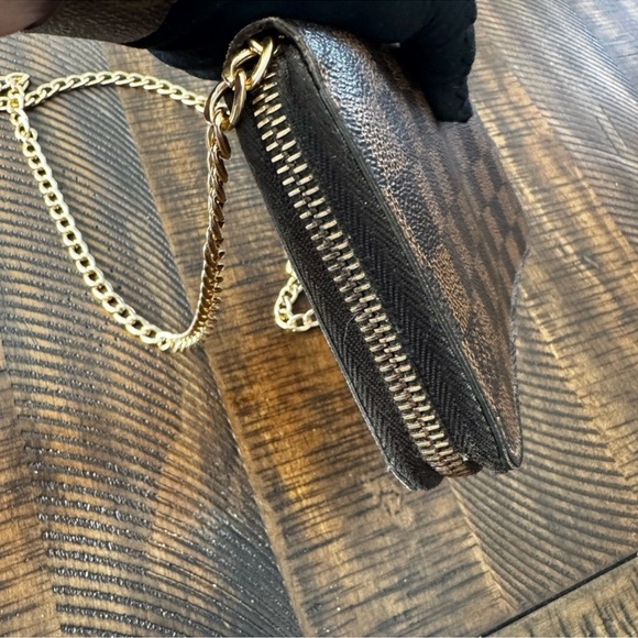 Louis Vuitton DAMIER full zip long wallet brown preloved will fit cell phone - Picture 6 of 17
